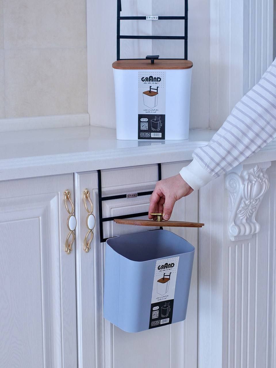 سطل آشپزخانه مقاوم با طراحی آویزدار